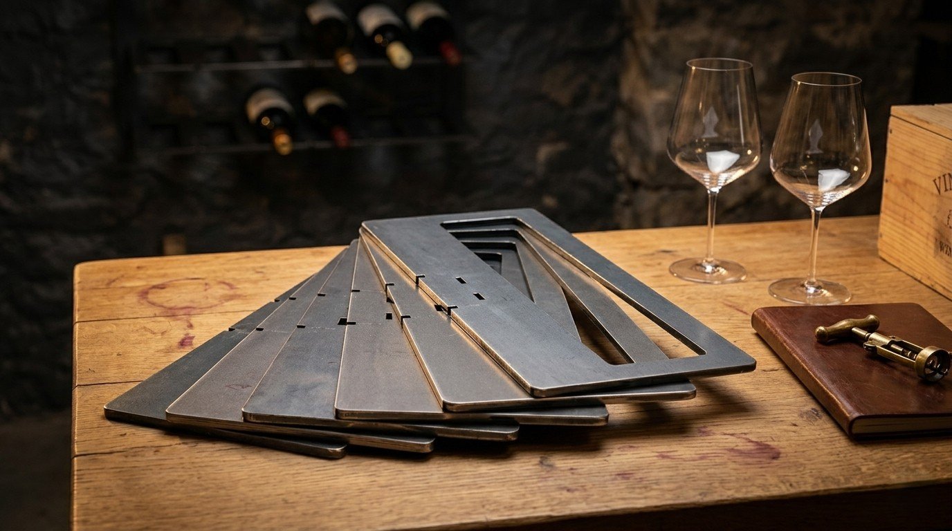 Modular metal shelves for wine racks