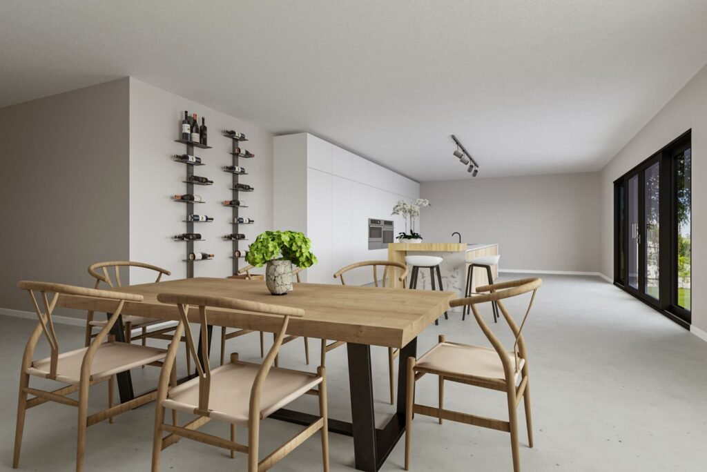 Etagere Wine Line dans un espace intérieur de maison design