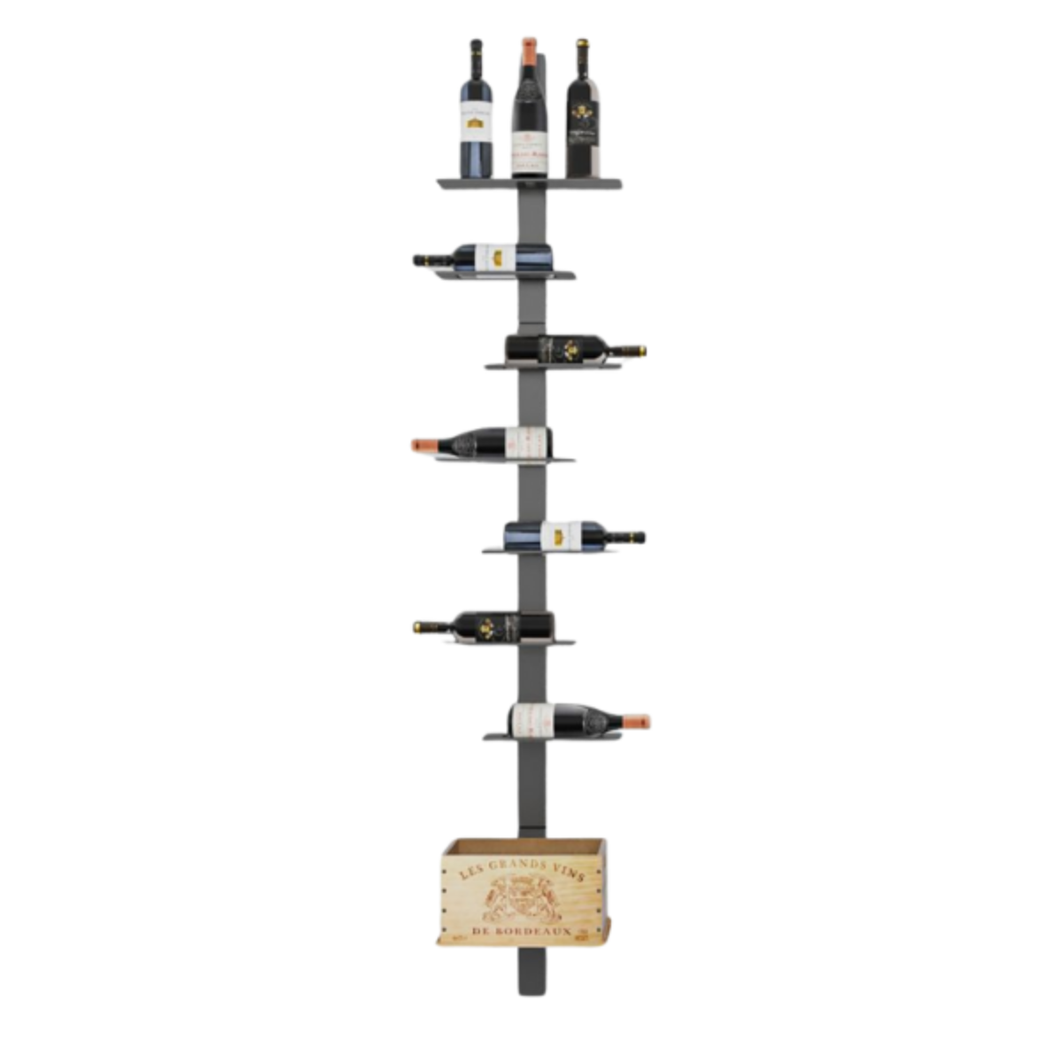Étagère à vin murale modulable – Acier laqué | Wine Line®