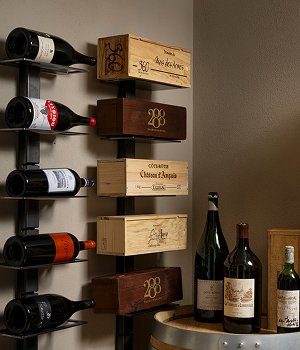 Cave a vin contenant des etageres modulable wineline avec coffrets a vin