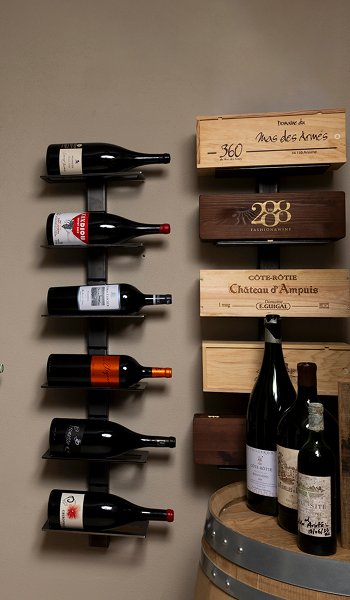 Cave a vin rangee avec des etageres modulables wineline